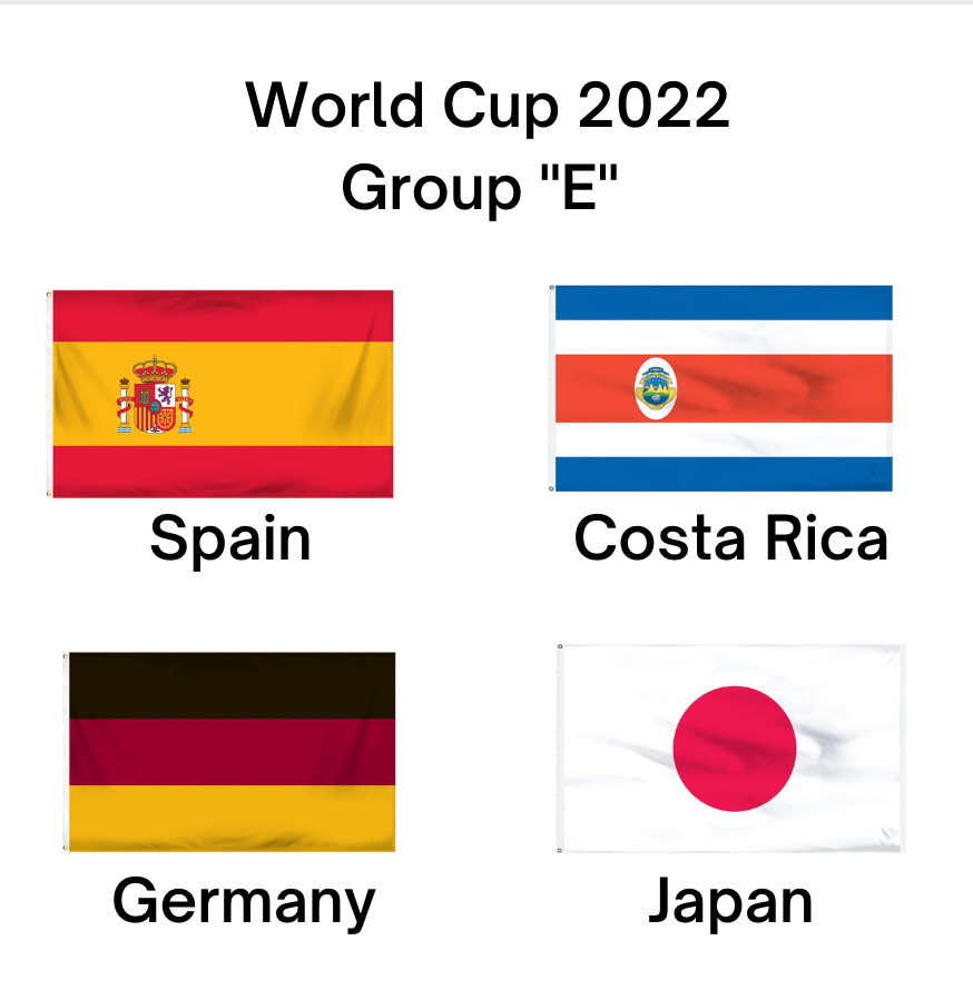 World Cup flags for sale group 2 countries