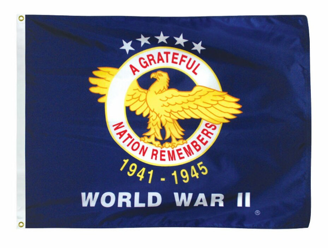 World War II 3&#39; x 5&#39; Outdoor Veterans Commemorative Flags