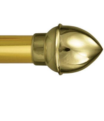 Eder Indoor 7 Foot Gold Finished Flag Pole With Stand and Acorn Top Ornament