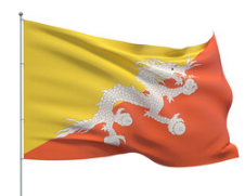 Bandera de país de poliéster interior de Bután de 2 pies x 3 pies