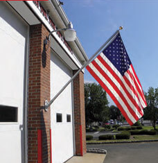 Juego de mástil de bandera estadounidense residencial y comercial de alta resistencia y bandera de nailon estadounidense de 4 x 6