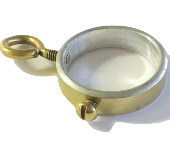 Eder Indoor 7 Foot Gold Finished Flag Pole With Stand and Acorn Top Ornament